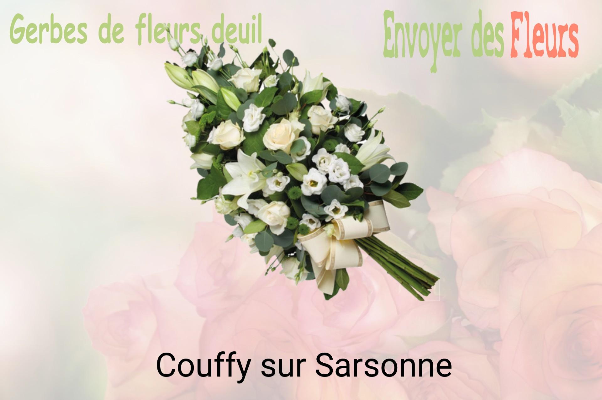 Gerbe de fleurs de deuil livrée à Couffy-sur-Sarsonne